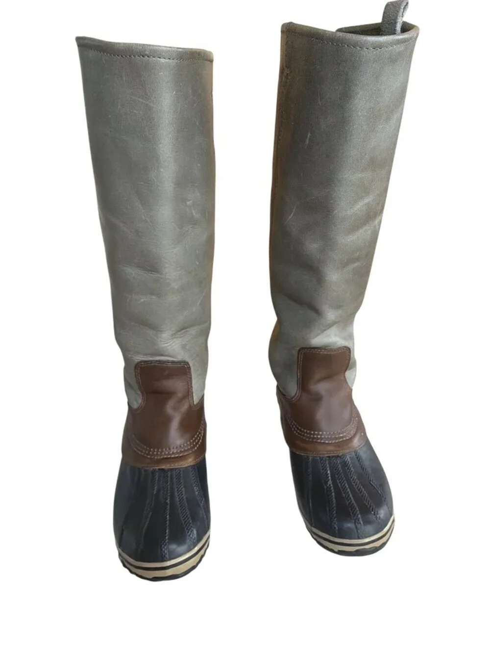 SOREL SLIMPACK Tall 10 Equestrian Riding Boot Shale Gray Waterproof RARE HTF
